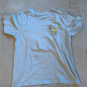 Kids Light Blue Graphic Tee with Fun Design